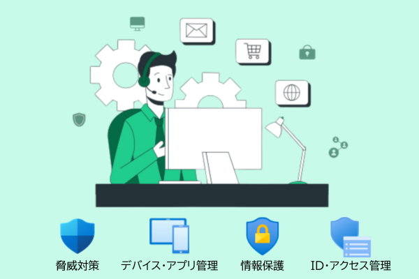 Microsoft365 デバイス管理 ウィルス対策 Webアクセス制限 Entra intune Defender Purview 一人情シス