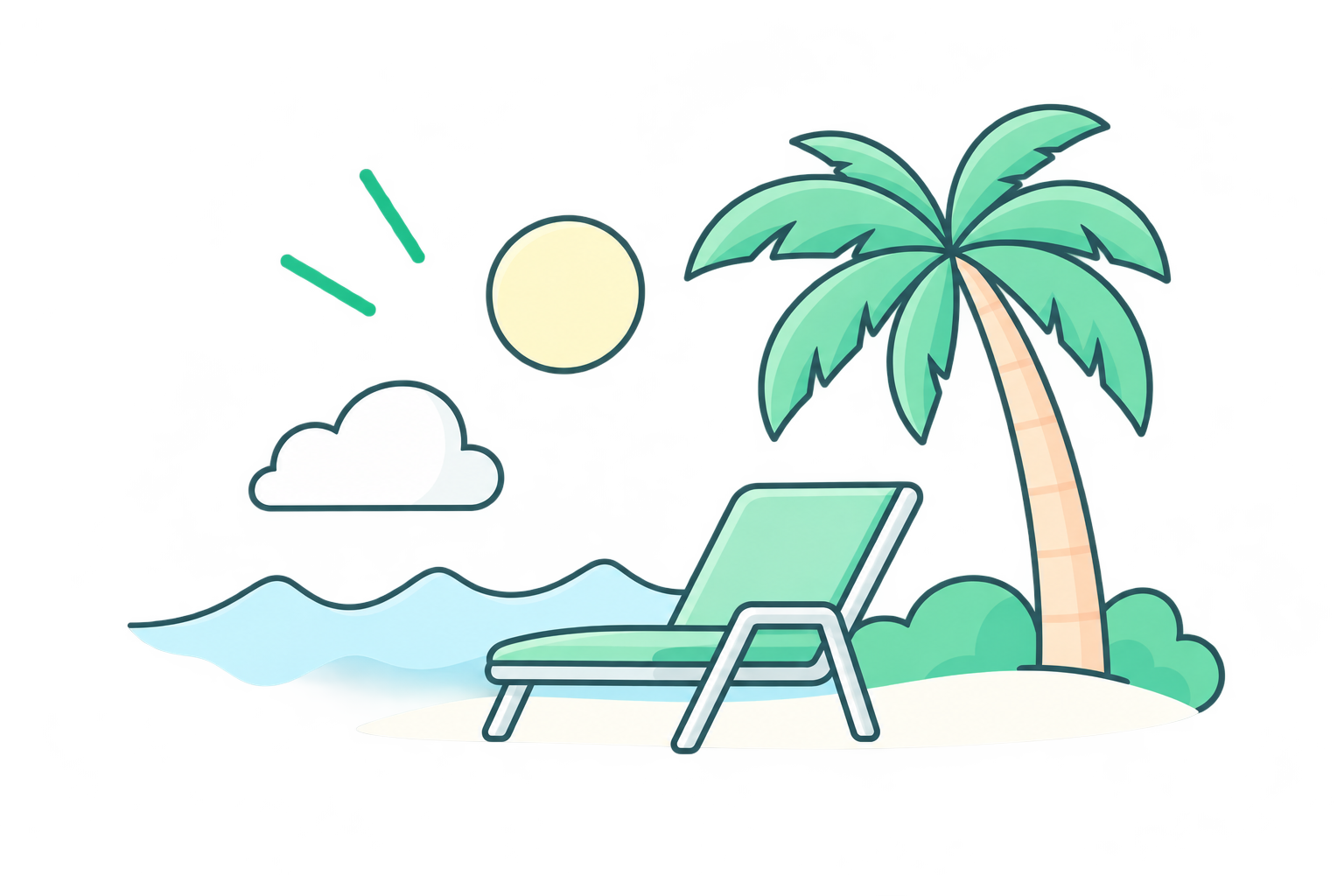 有給休暇取得率のイラスト